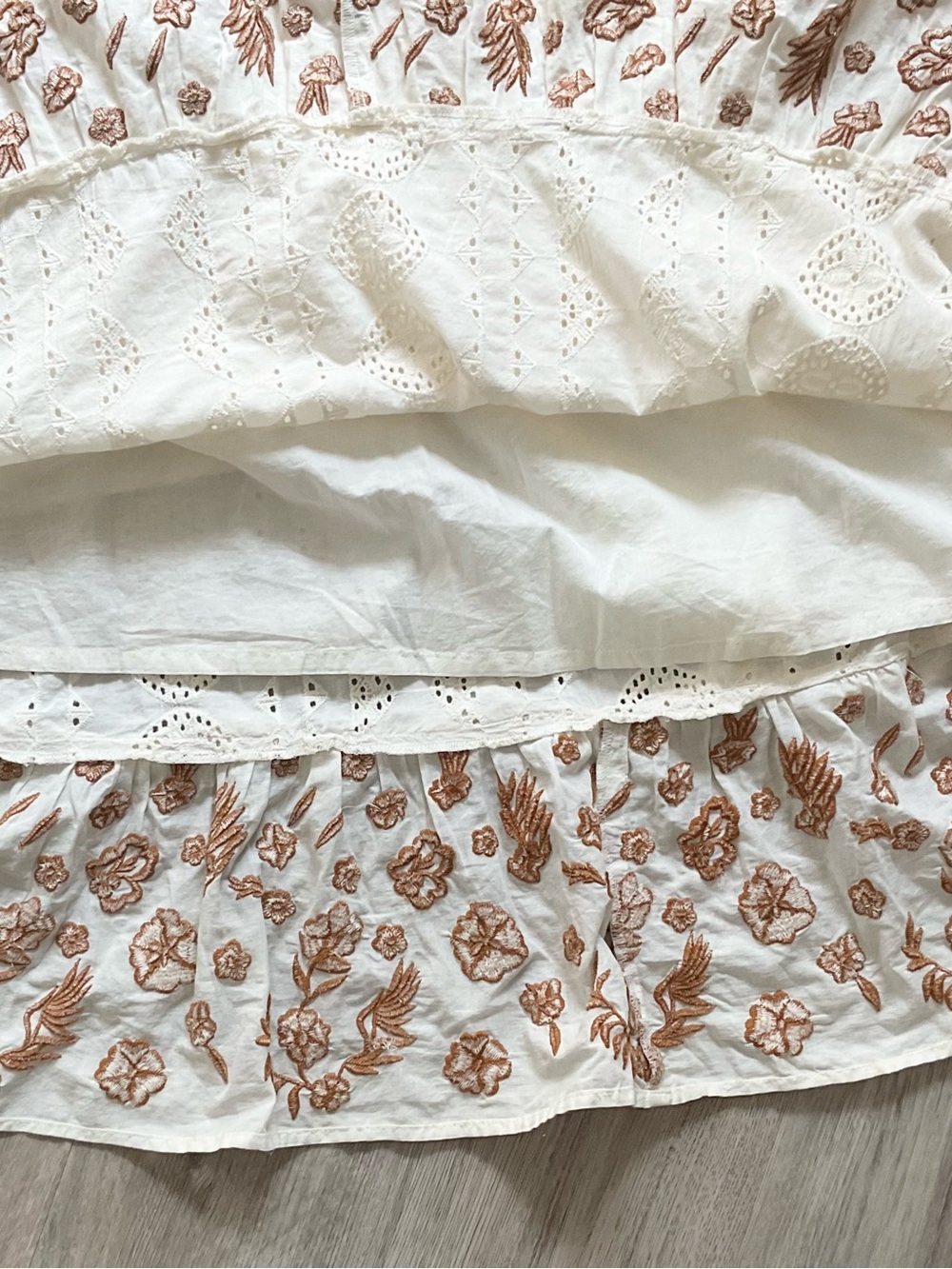 Anthropologie Allison NY Esperanza Embroidered Boho Maxi Dress Size Medium NWT - Picture 8 of 16